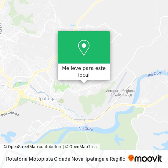 Rotatória Motopista Cidade Nova mapa