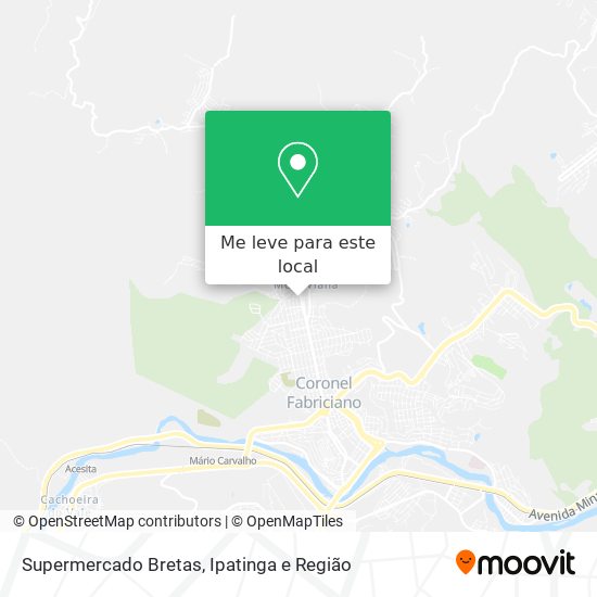 Supermercado Bretas mapa