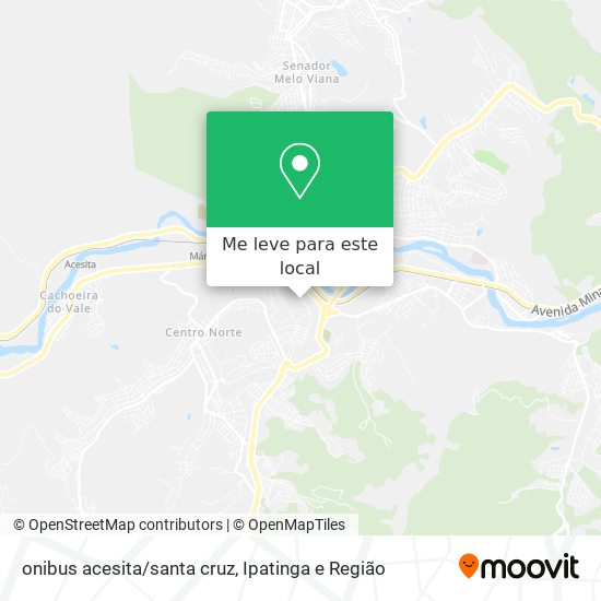 onibus acesita/santa cruz mapa