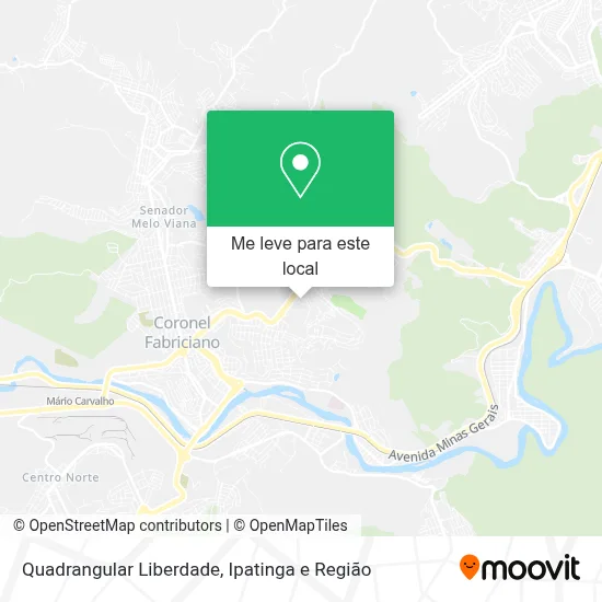 Quadrangular Liberdade mapa