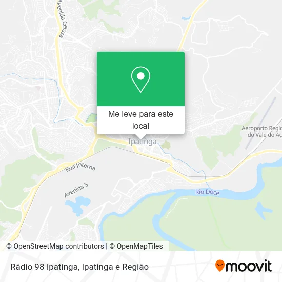 Rádio 98 Ipatinga mapa