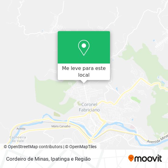 Cordeiro de Minas mapa