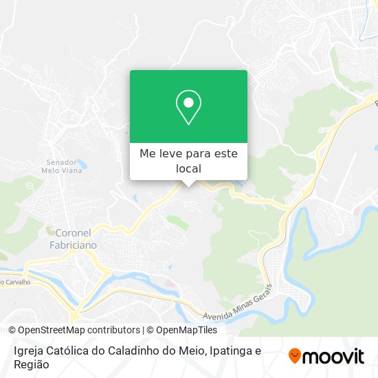 Igreja Católica do Caladinho do Meio mapa