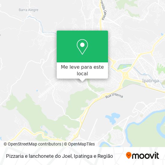 Pizzaria e lanchonete do Joel mapa