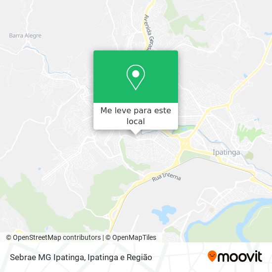 Sebrae MG Ipatinga mapa