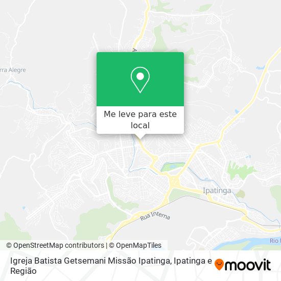 Igreja Batista Getsemani Missão Ipatinga mapa