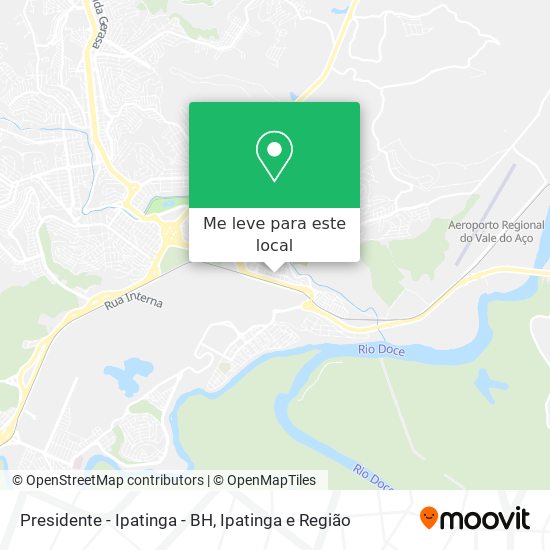 Presidente - Ipatinga - BH mapa