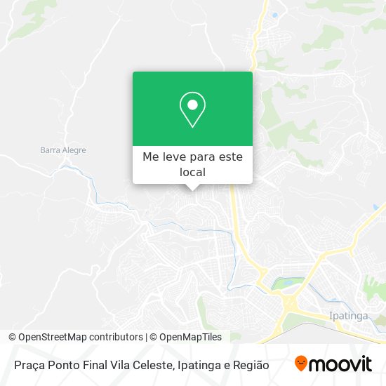 Praça Ponto Final Vila Celeste mapa
