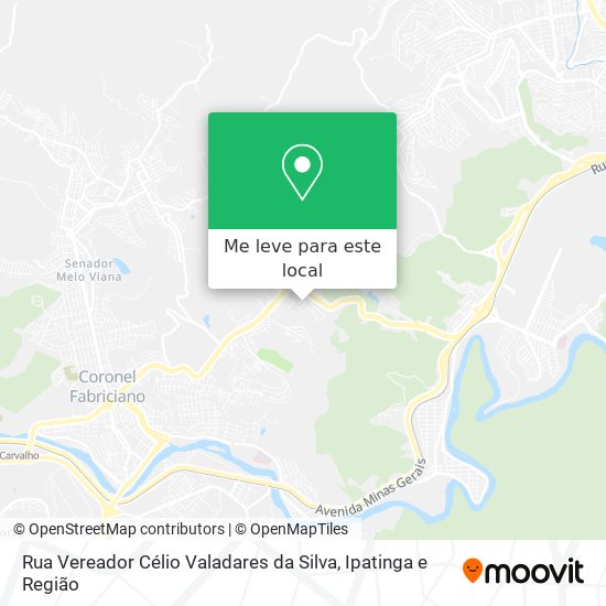 Rua Vereador Célio Valadares da Silva mapa