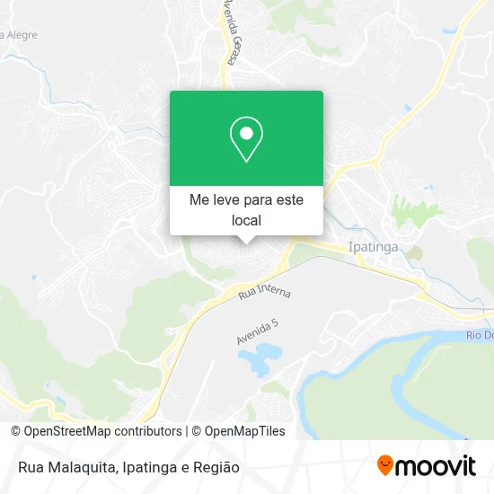Rua Malaquita mapa