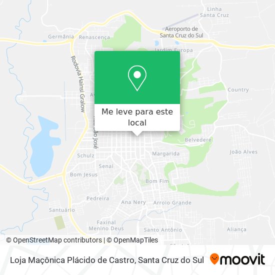 Loja Maçônica Plácido de Castro mapa