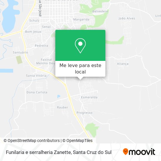 Funilaria e serralheria Zanette mapa