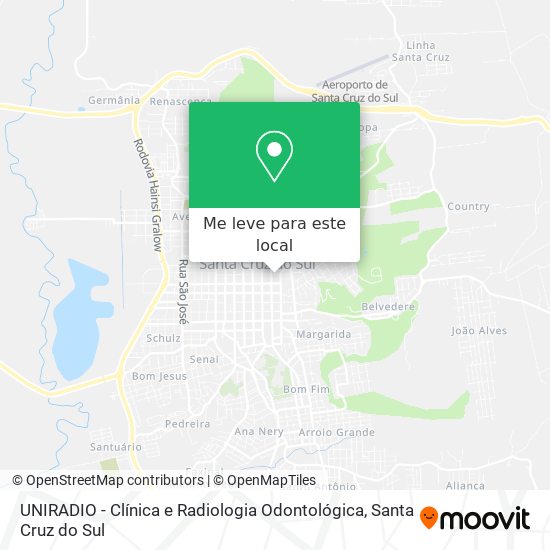 UNIRADIO - Clínica e Radiologia Odontológica mapa
