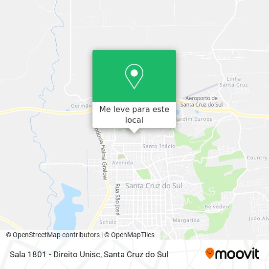 Sala 1801 - Direito Unisc mapa