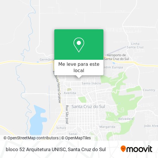 bloco 52 Arquitetura UNISC mapa