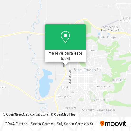 CRVA Detran - Santa Cruz do Sul mapa