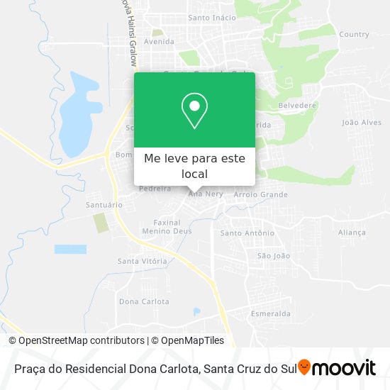 Praça do Residencial Dona Carlota mapa