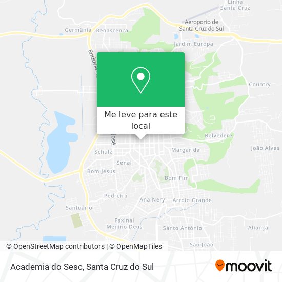 Academia do Sesc mapa