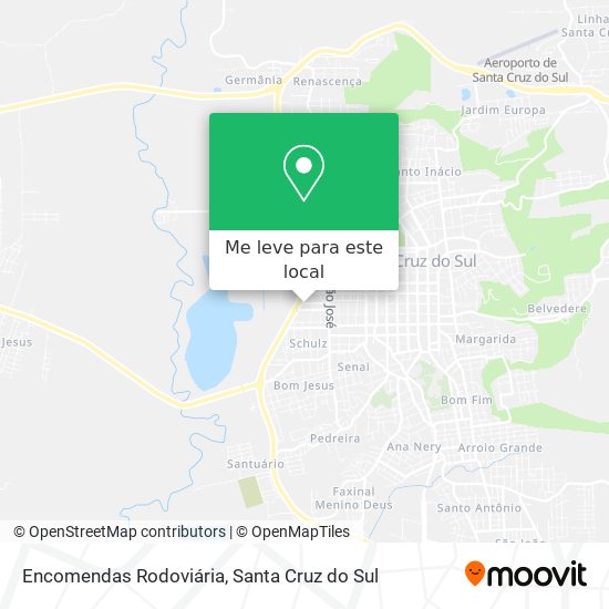 Encomendas Rodoviária mapa
