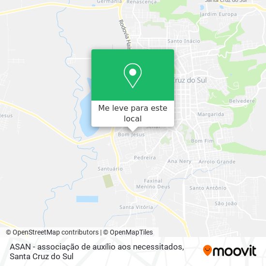 ASAN - associação de auxílio aos necessitados mapa