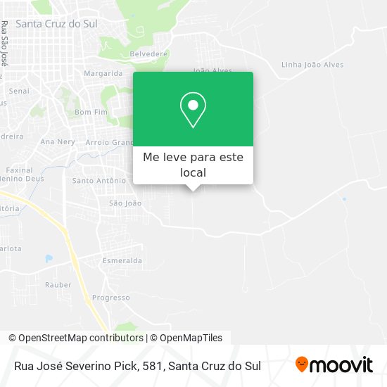 Rua José Severino Pick, 581 mapa