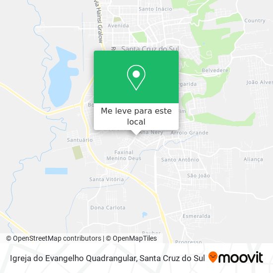 Igreja do Evangelho Quadrangular mapa