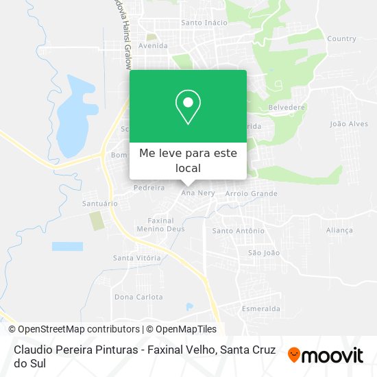 Claudio Pereira Pinturas - Faxinal Velho mapa