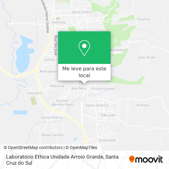 Laboratório Ethica Unidade Arroio Grande mapa
