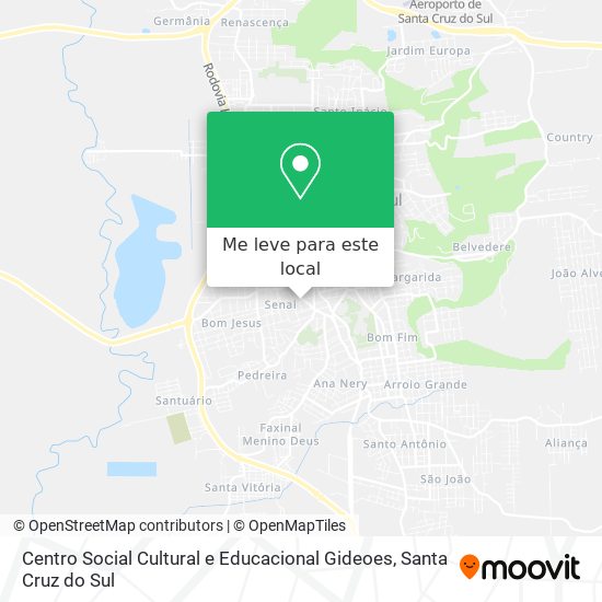 Centro Social Cultural e Educacional Gideoes mapa