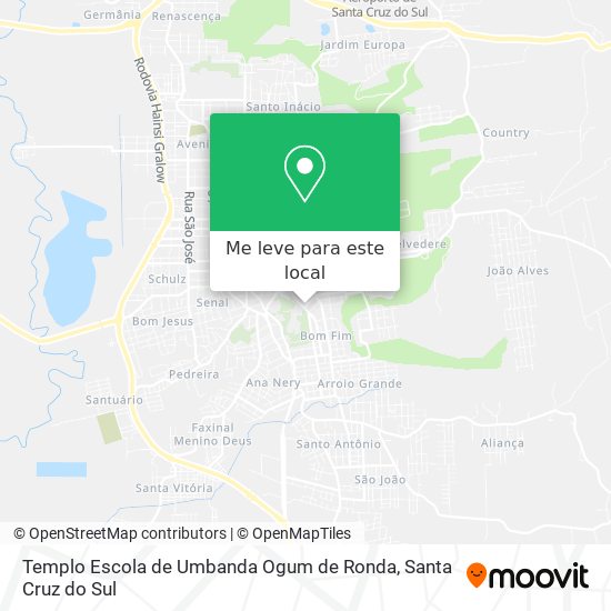 Templo Escola de Umbanda Ogum de Ronda mapa