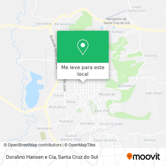 Doralino Hansen e Cia mapa