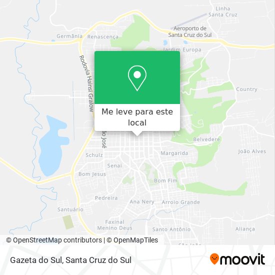 Gazeta do Sul mapa