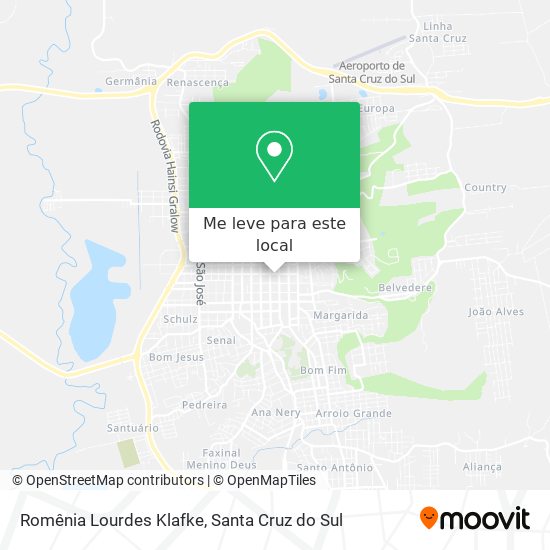 Romênia Lourdes Klafke mapa