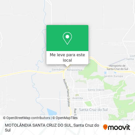 MOTOLÂNDIA SANTA CRUZ DO SUL mapa
