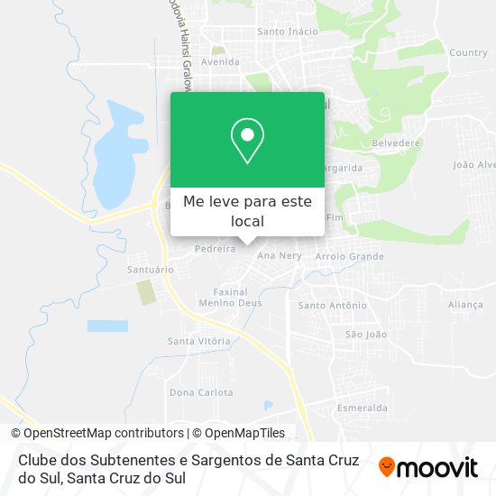 Clube dos Subtenentes e Sargentos de Santa Cruz do Sul mapa