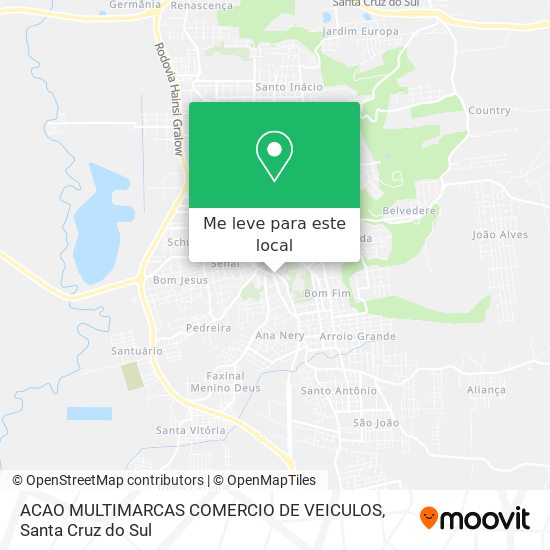 ACAO MULTIMARCAS COMERCIO DE VEICULOS mapa