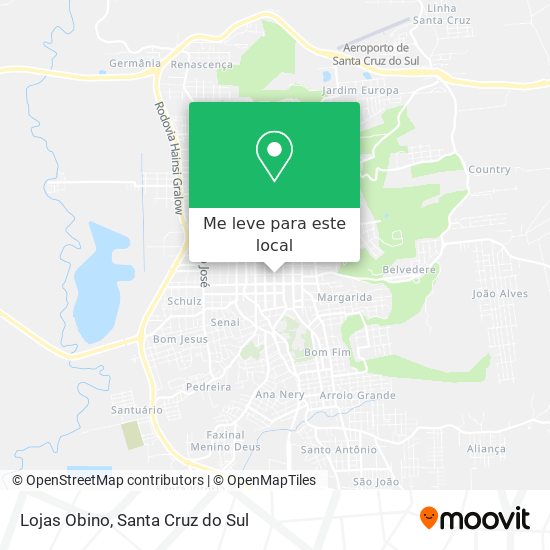 Lojas Obino mapa