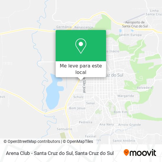 Arena Club - Santa Cruz do Sul mapa
