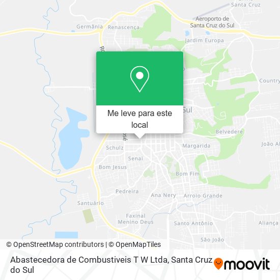 Abastecedora de Combustiveis T W Ltda mapa