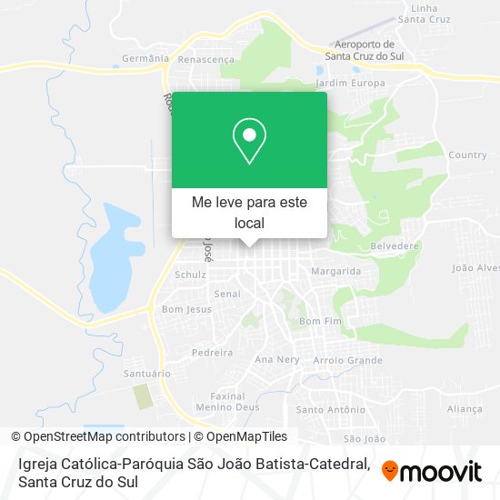 Igreja Católica-Paróquia São João Batista-Catedral mapa