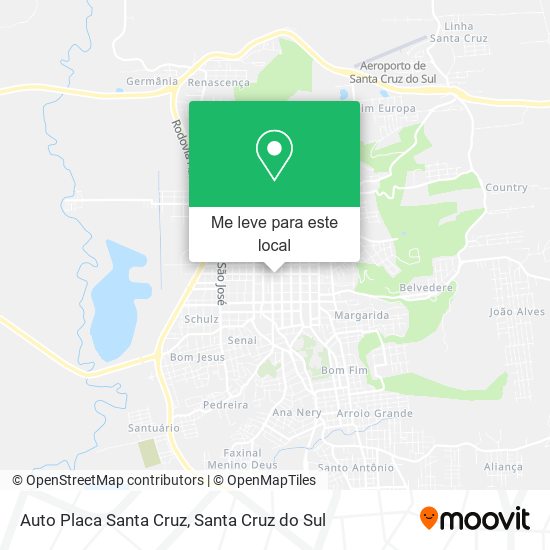 Auto Placa Santa Cruz mapa