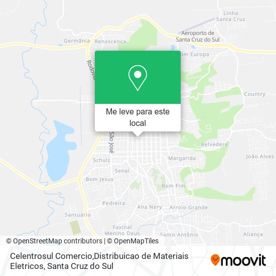 Celentrosul Comercio,Distribuicao de Materiais Eletricos mapa