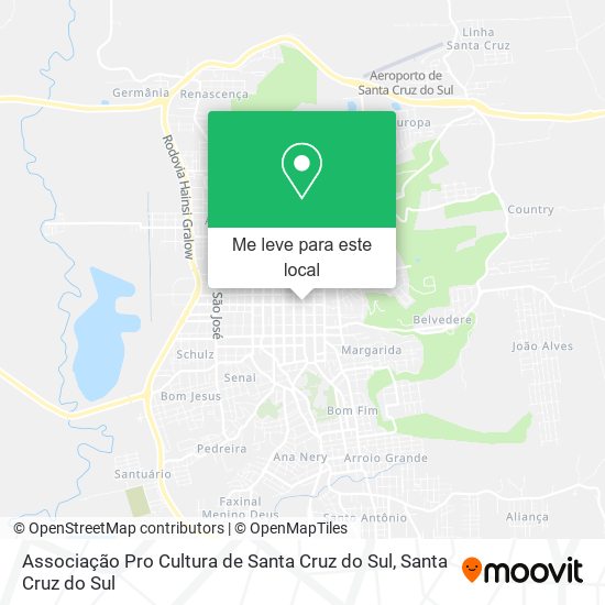 Associação Pro Cultura de Santa Cruz do Sul mapa