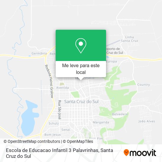 Escola de Educacao Infantil 3 Palavrinhas mapa