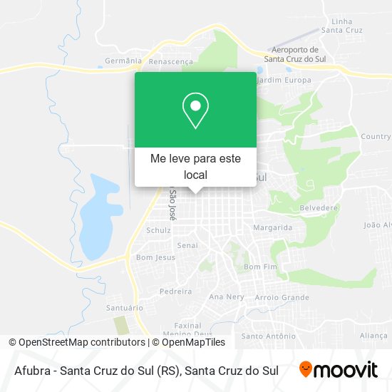 Afubra - Santa Cruz do Sul (RS) mapa