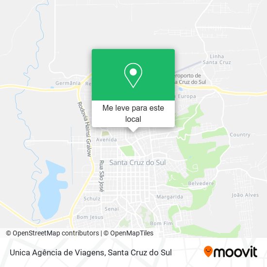 Unica Agência de Viagens mapa