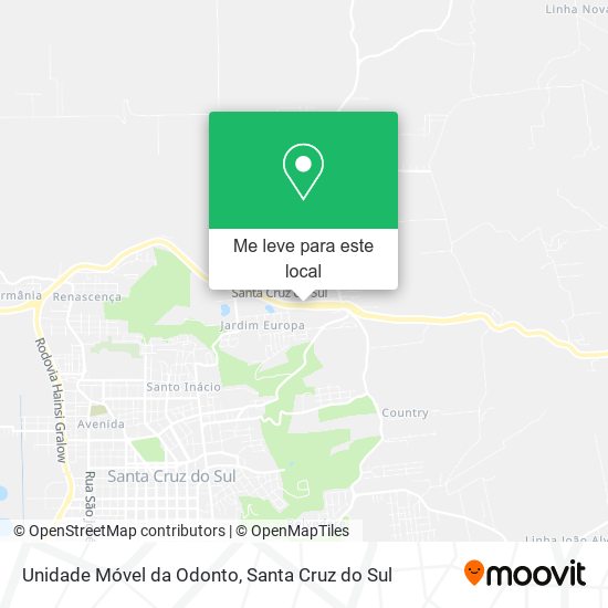 Unidade Móvel da Odonto mapa