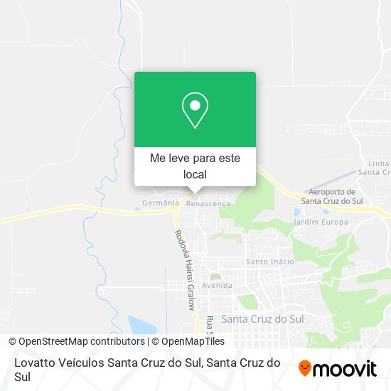 Lovatto Veículos Santa Cruz do Sul mapa