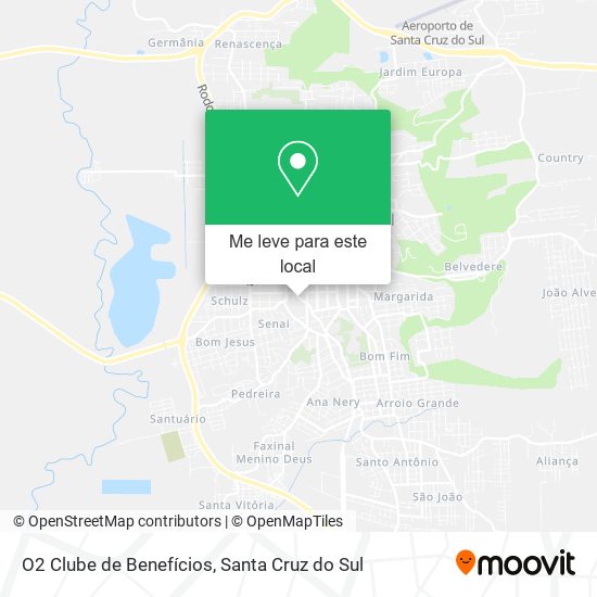 O2 Clube de Benefícios mapa