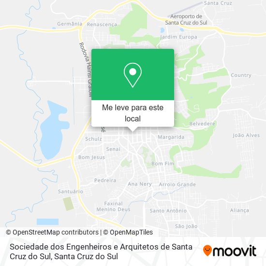 Sociedade dos Engenheiros e Arquitetos de Santa Cruz do Sul mapa